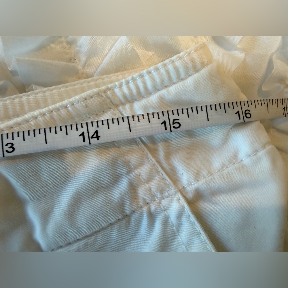 CHICOs White Embroidered Pants, size 10. - Picture 6 of 15